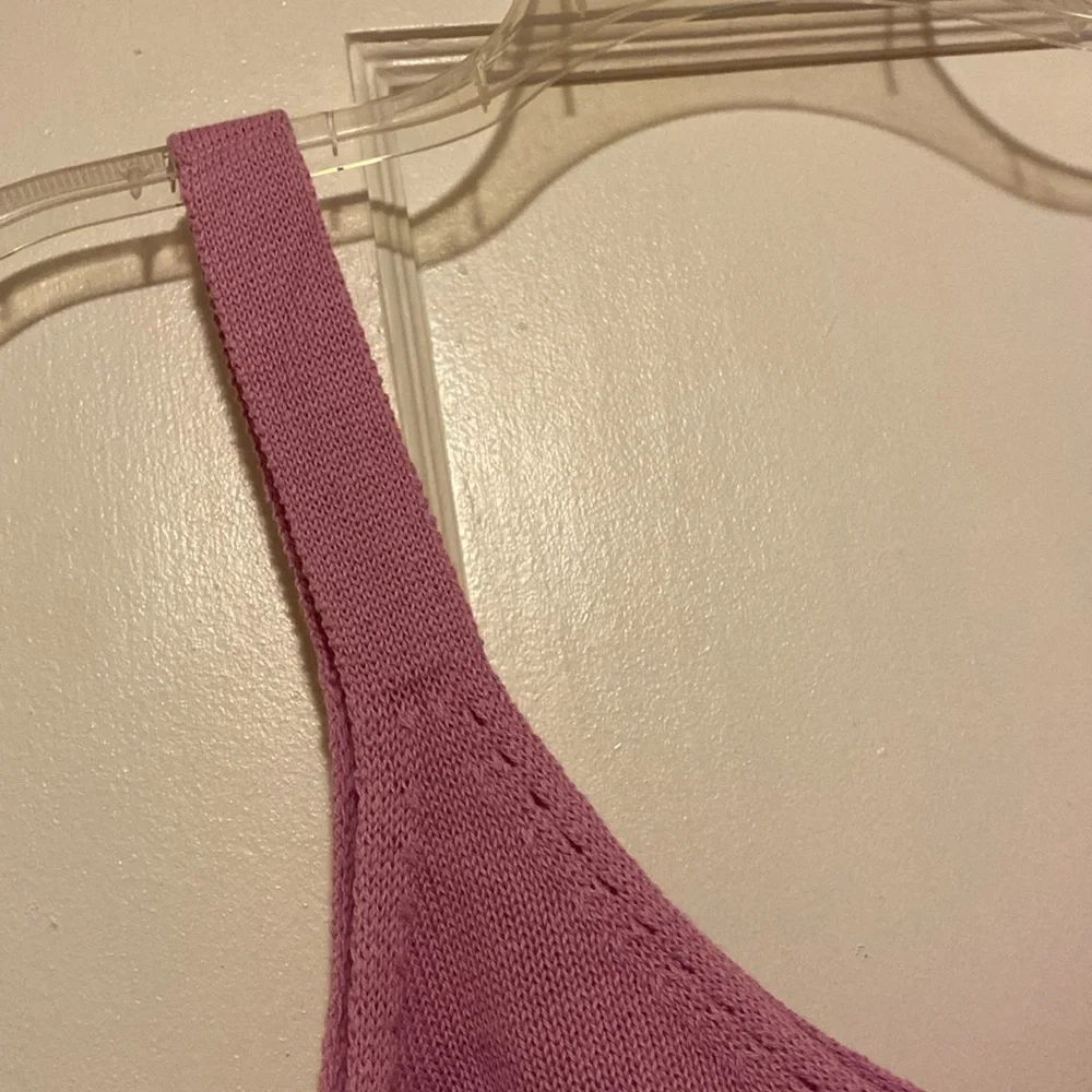 🎀 5/$20 🎀 NWT Bp Knit Crochet Tank Top Tulip size in purple tulip - Picture 5 of 13